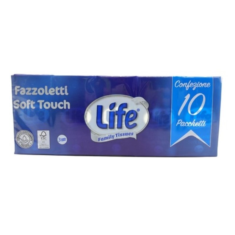 Life Soft Touch Family Tissues X 10