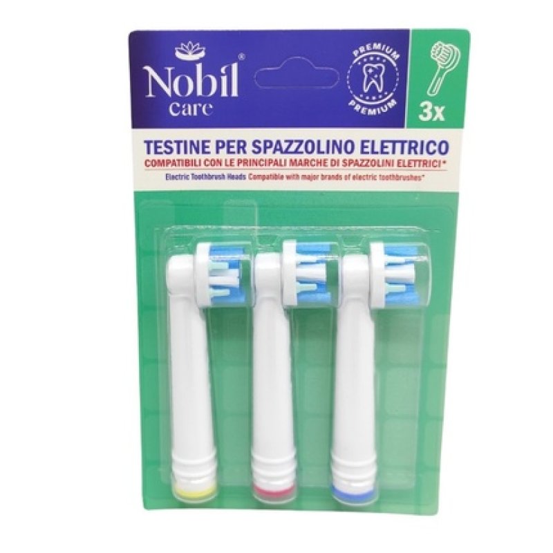 Nobil Care Electric Toothbrush Replacement Heads X 3 Premium Compatible Heads