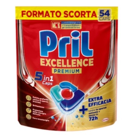 Pril Excellence Premium 5 In 1 Capsules Extra Efficacy 54 Count