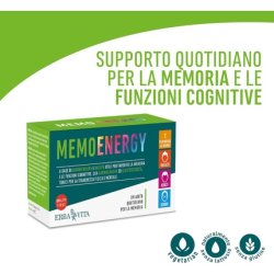 Erba Vita Memo Energy Vials Food Supplement with Ginkgo Biloba