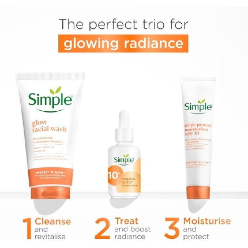 Simple 10 Vitamin C E F Booster Serum - Hydrating Face Serum