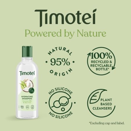 Timotei Shampoo, Conditioner or Mask Silicon-Free Made from Natural Herbal Ingredients and Plant Based Detanglers
