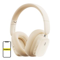 Wireless Headphones with Noise-Cancellation Baseus Bowie H1i (White)