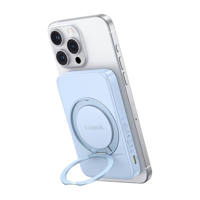 Baseus powerbank with stand PicoGo Qi2 5000mAh 20W (blue)