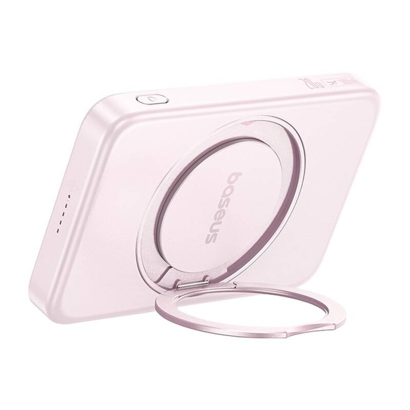 Baseus powerbank with stand PicoGo Qi2 5000mAh 20W (pink)