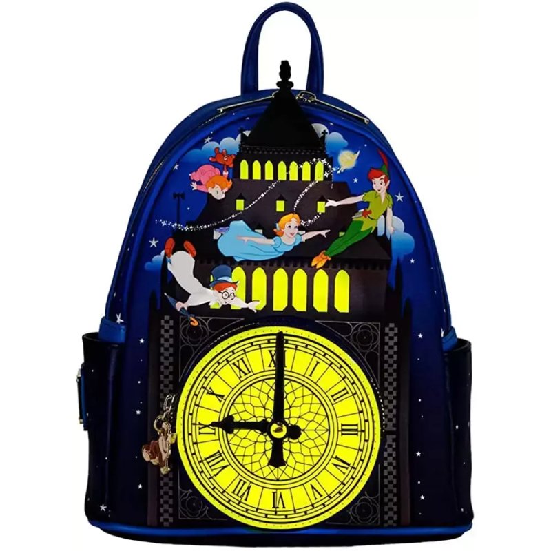 DISNEY - Peter Pan Glow Clock - Sac à dos LoungeFly '23x28x10cm'