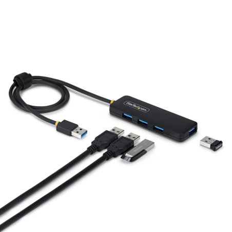 StarTech.com Hub USB-A à 4 Ports, 5 Gbps, Alimenté par Bus, Mini-Hub USB-A vers 4x USB-A, Câble Hôte Extra Long de