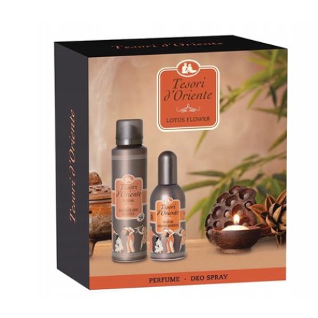 Tesori D'Oriente Fior Di Loto Lotos Set Deodorant And Perfume In A Decorative Box