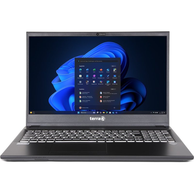TERRA 1220841 laptop Intel Core™ i3 i3-1315U 39,6 cm (15.6") Full HD 8 Go DDR4-SDRAM 500 Go Windows 11 Pro Noir