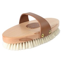 BORSTIQ - Goat Hair Brush with Leather Strap - L