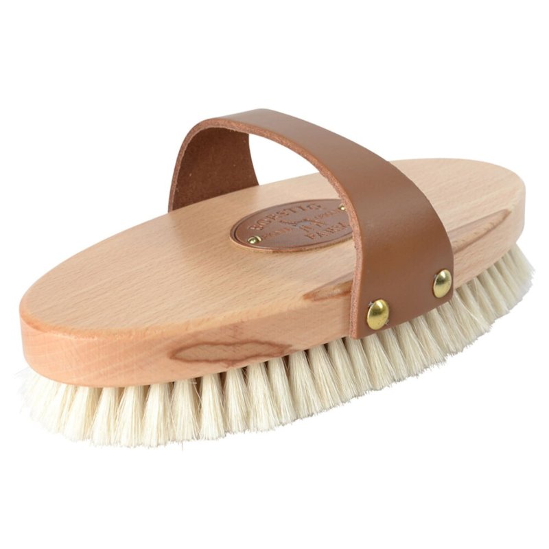 BORSTIQ - Goat Hair Brush with Leather Strap - L