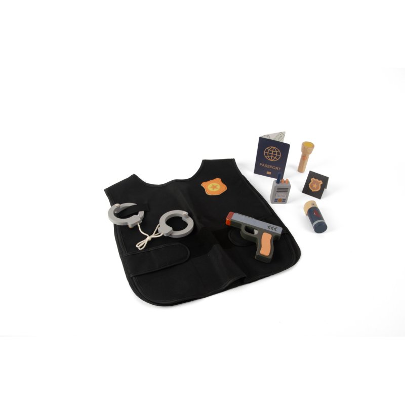 Dantoy - Policeman play set in wood, 7 pcs (5714)