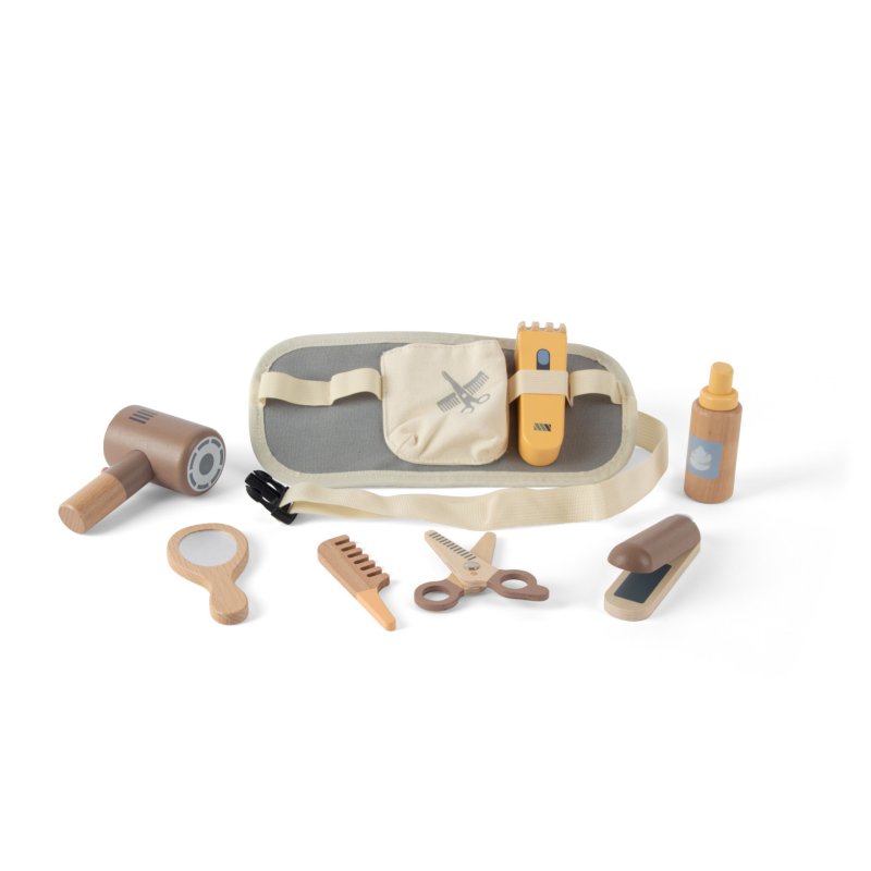 Dantoy - Barber play set in wood, 8 pcs. (5711)