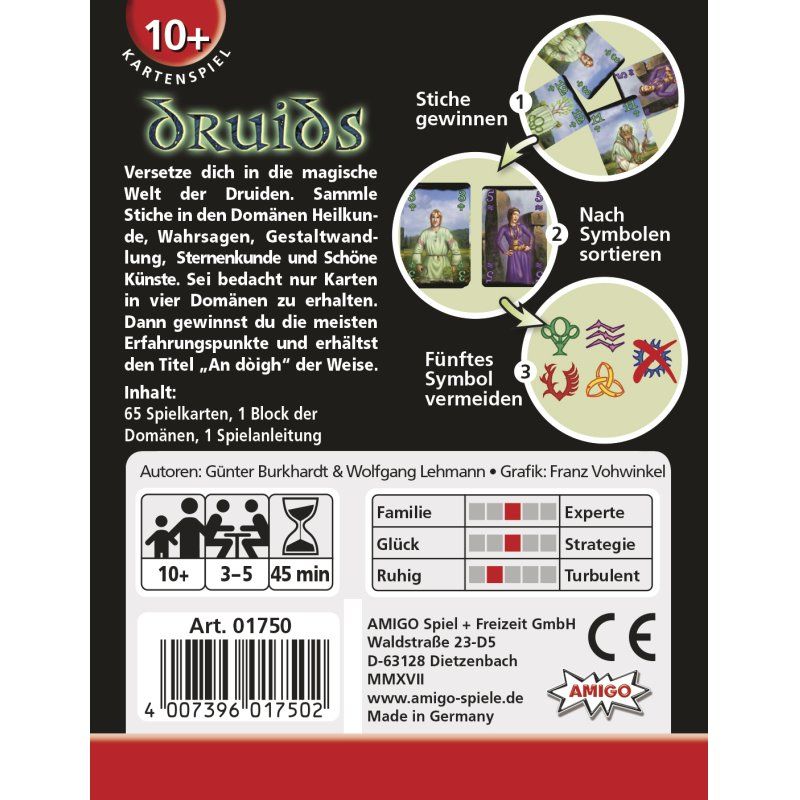 Amigo Druids 45 min Jeu de cartes Jeu de rôles