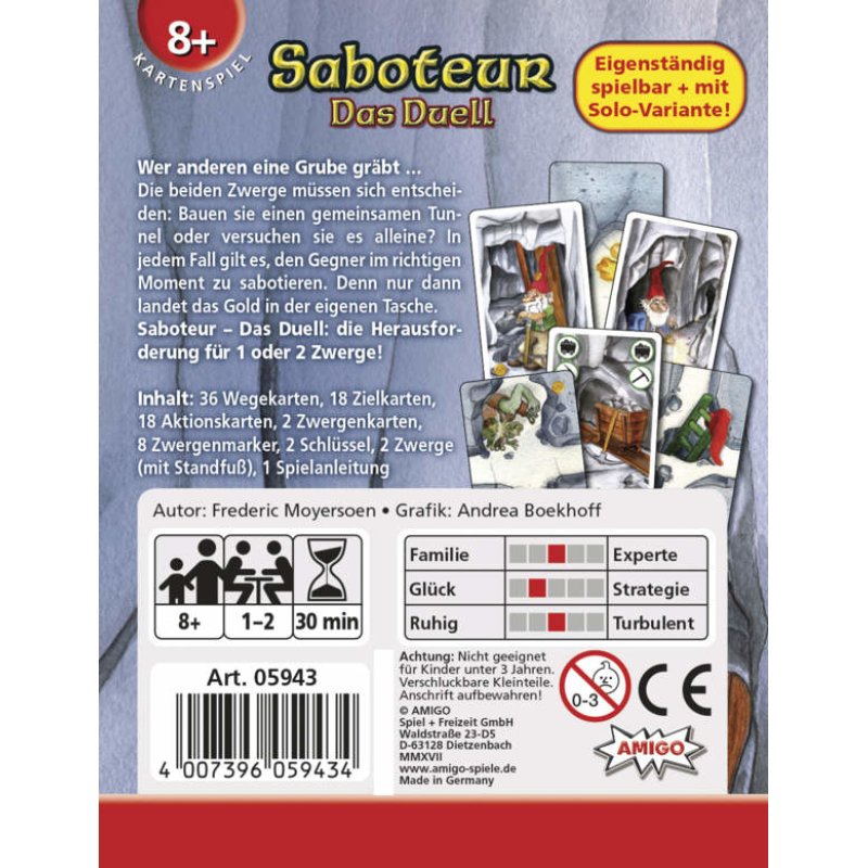 Amigo 05943 jeu de société Saboteur - Das Duell 30 min Jeu de cartes Tactique
