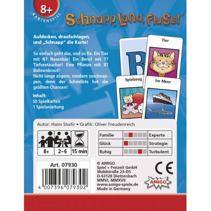 Amigo 07930 jeu de société Jeu de cartes Apprentissage