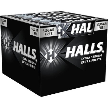 Halls Extra Strong Sugarfree Mint Candies 20x32g