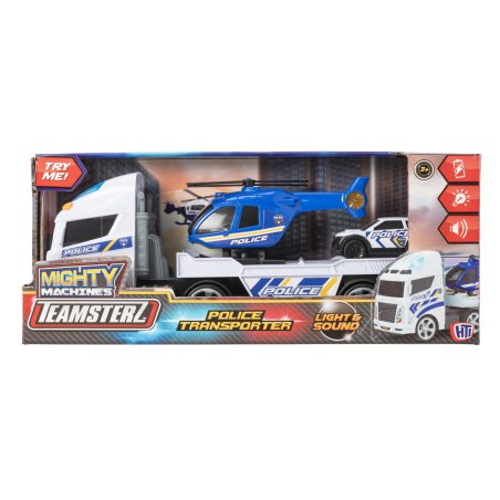 Teamsterz - Mighty Machines Small Light and Sound Police Heli Transporter
