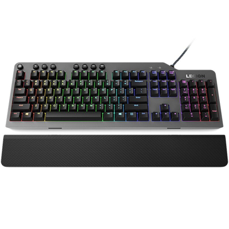 Lenovo Legion K500 clavier Gaming USB QWERTY Anglais américain Noir, Gris
