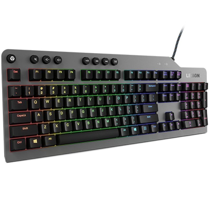 Lenovo Legion K500 clavier Gaming USB QWERTY Anglais américain Noir, Gris