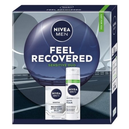 Nivea Men Feel Recovered Sensitive Duo Shaving Foam 200ml After Shave Balm 100ml