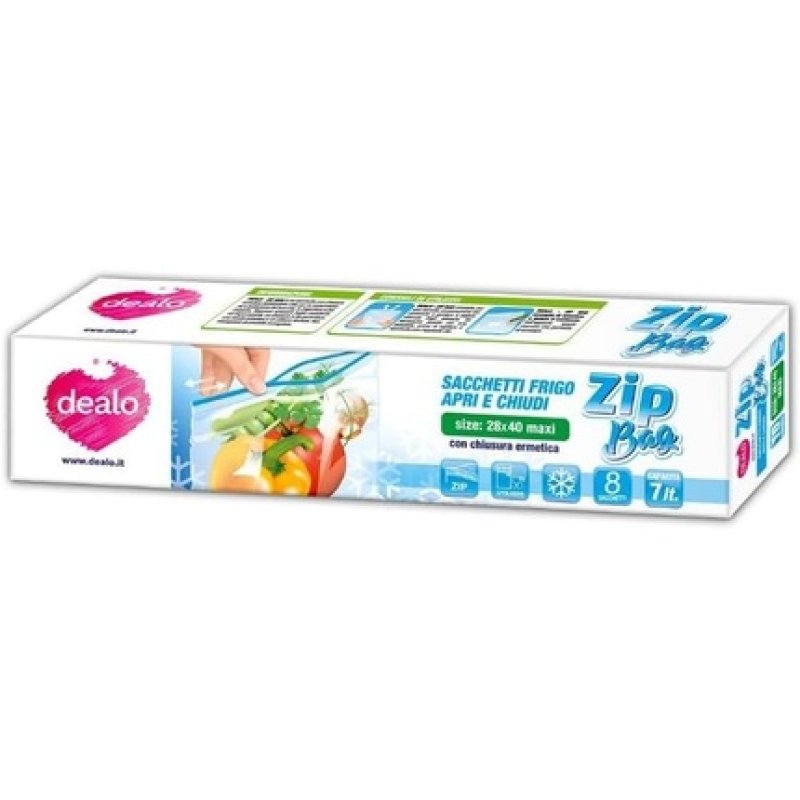 Dealo Zip Bag Fridge Bags Open and Close 28x40cm