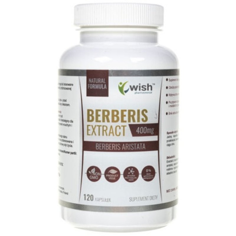 Wish Pharmaceutical Berberis 5:1 400mg 120 Capsules