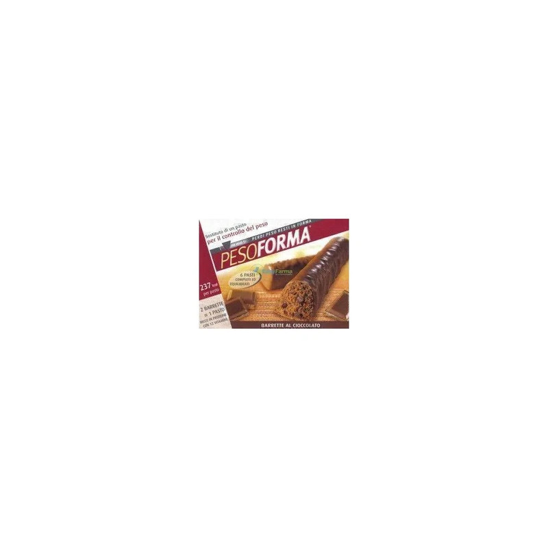 Pesoforma - 12 Bars Chocolate At Milk - 6 Meal Replacement From 234 Kcal
