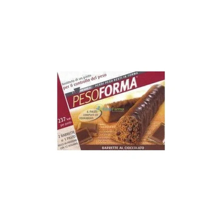 Pesoforma - 12 Bars Chocolate At Milk - 6 Meal Replacement From 234 Kcal