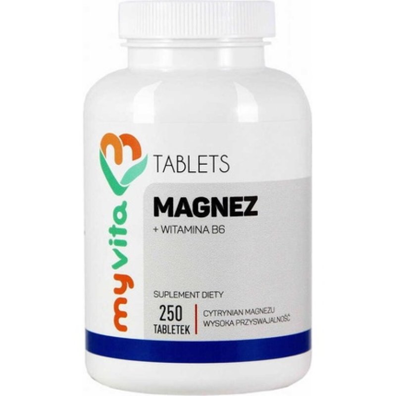 MYVITA Magnesium Citrate 450mg with Vitamin B6 250 Tablets