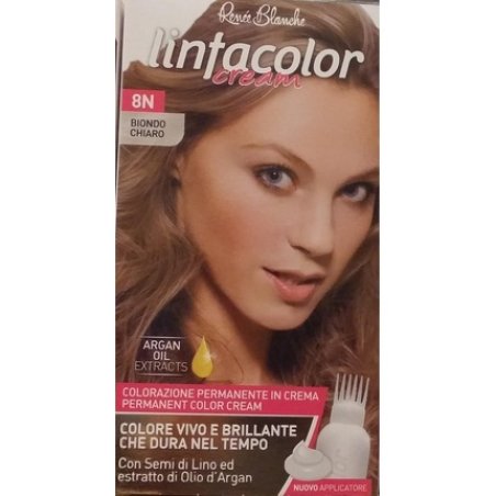 Linfacolor Permanent Coloring Cream 8N Light Blonde with Linseed and Argan Oil