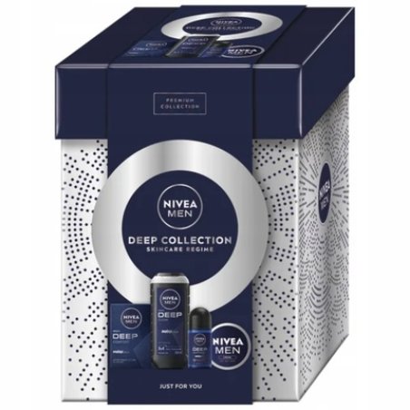 Nivea Men Deep Collection Skincare Regime 3 In 1 Shower Gel 250ml Aftershave 100ml Rollon Antiperspirant 50ml Universal