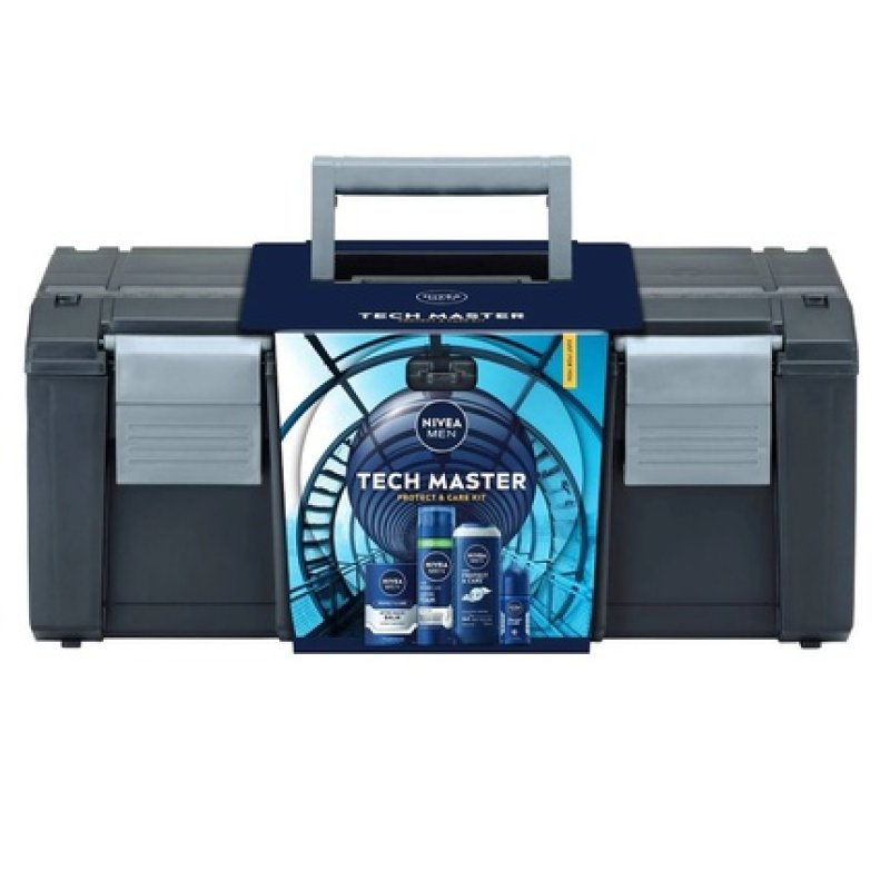 Men Tech Master Shower Gel Set 3 In 1 250ml Protective Shaving Foam 200ml Moisturizing Aftershave Balm 100ml Rollon