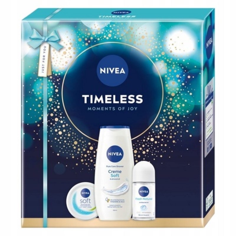 Nivea Set Timeless Moments Of Joy Soft Cream 100ml Shower Gel 250ml Fresh Natural Antiperspirant Rollon 50ml