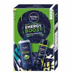Nivea Men Energy Boost Revitalizing Duo 250ml Shower Gel & 150ml Antiperspirant Spray