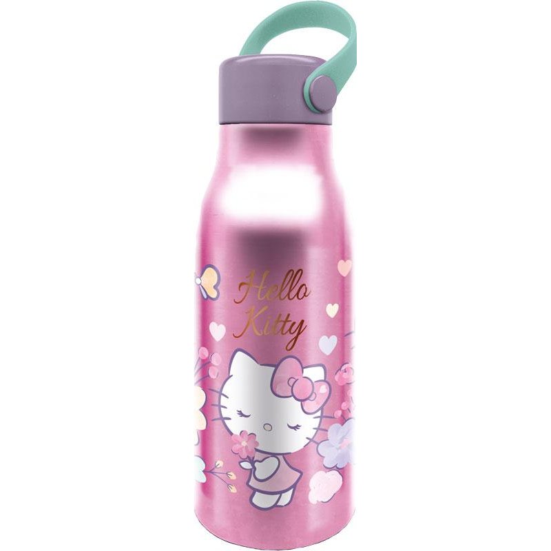 HELLO KITTY - Bouteille en Aluminium avec Anse - 760ml