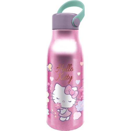 HELLO KITTY - Bouteille en Aluminium avec Anse - 760ml
