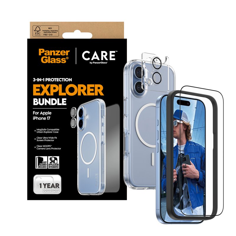 PanzerGlass | CARE by 3-in-1 Flagship Explorer Bundle iPhone 17