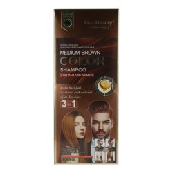 Kiss Beauty 3in1 Coloring Shampoo Medium Brown 420ml