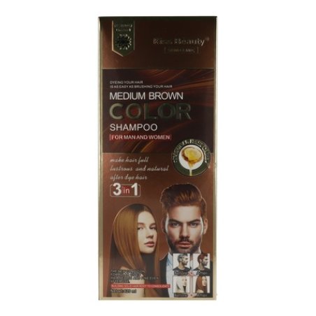 Kiss Beauty 3in1 Coloring Shampoo Medium Brown 420ml