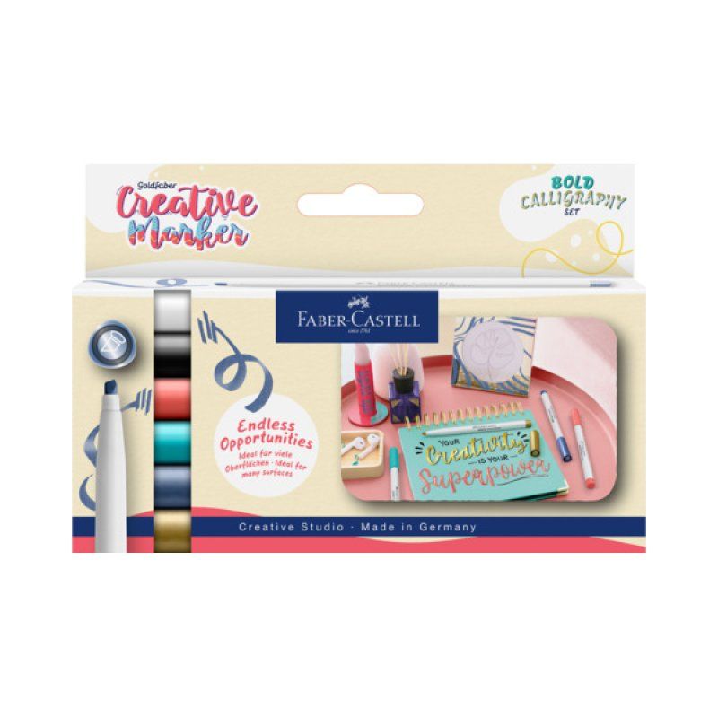 Faber-Castell - Creative Marker Gofa Calligraphy - Soft Lettering - 6 pcs (160906)