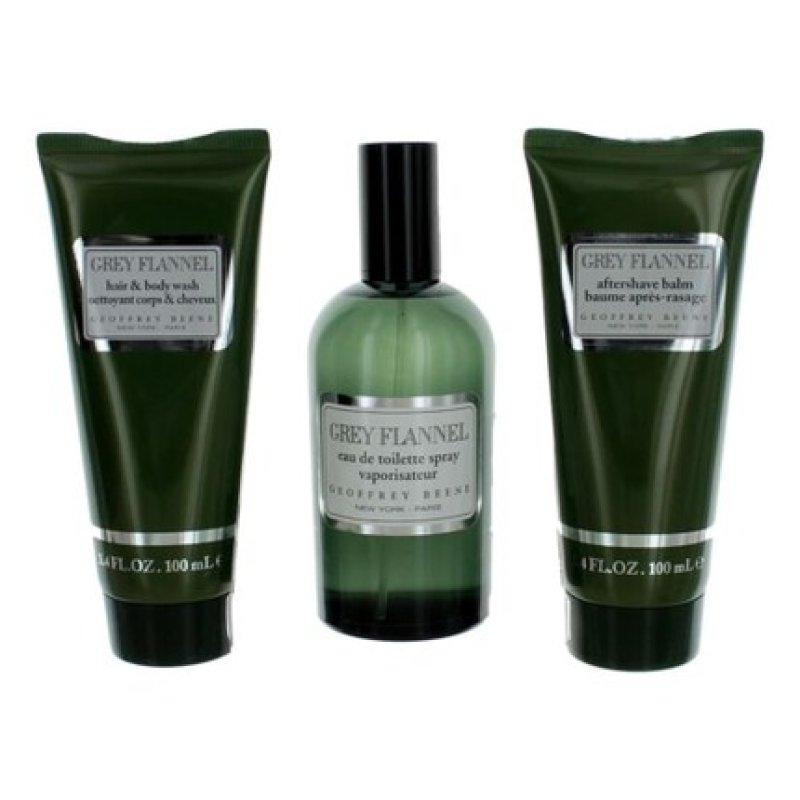 Grey Flannel by Geoffrey Beene EDT Spray 4oz Aftershave Balm 3.4oz Hair