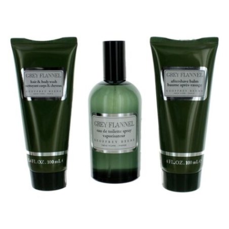 Grey Flannel by Geoffrey Beene EDT Spray 4oz Aftershave Balm 3.4oz Hair