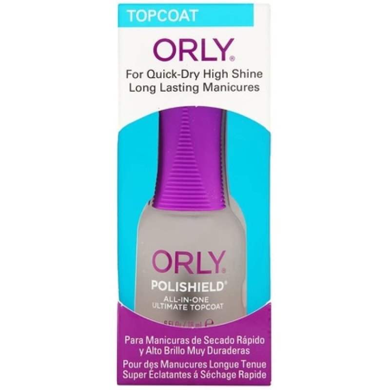 Orly 3-in-1 Nail Polish Varnish with Polishield Topcoat 18ml