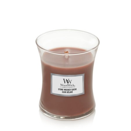 WoodWick Stone Washed Suede wax candle Round Brown 1 pc(s)
