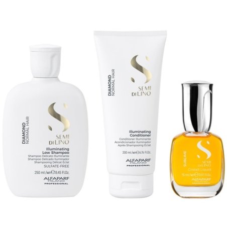 Alfaparf Milano Semi Di Lino Diamond Gift Set for All Hair Types - Sulfate Free