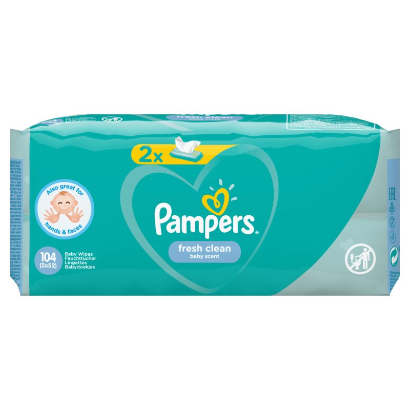 Pampers Fresh Clean 81688037 lingette pour bébés 104 pièce(s)