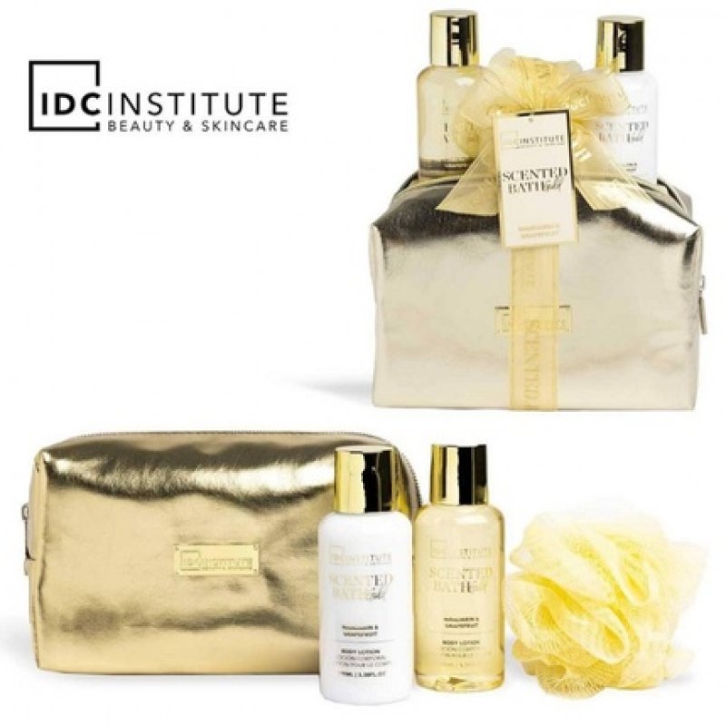 Idc 12121 Gold Mini Set Bath Lotion Puff