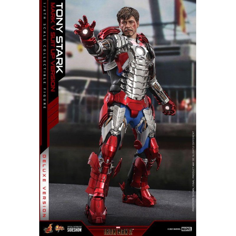 Iron Man 2 figurine Movie Masterpiece 1/6 Tony Stark (Mark V Suit Up Version) Deluxe 31 cm