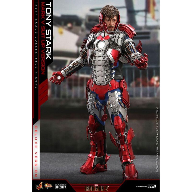 Iron Man 2 figurine Movie Masterpiece 1/6 Tony Stark (Mark V Suit Up Version) Deluxe 31 cm